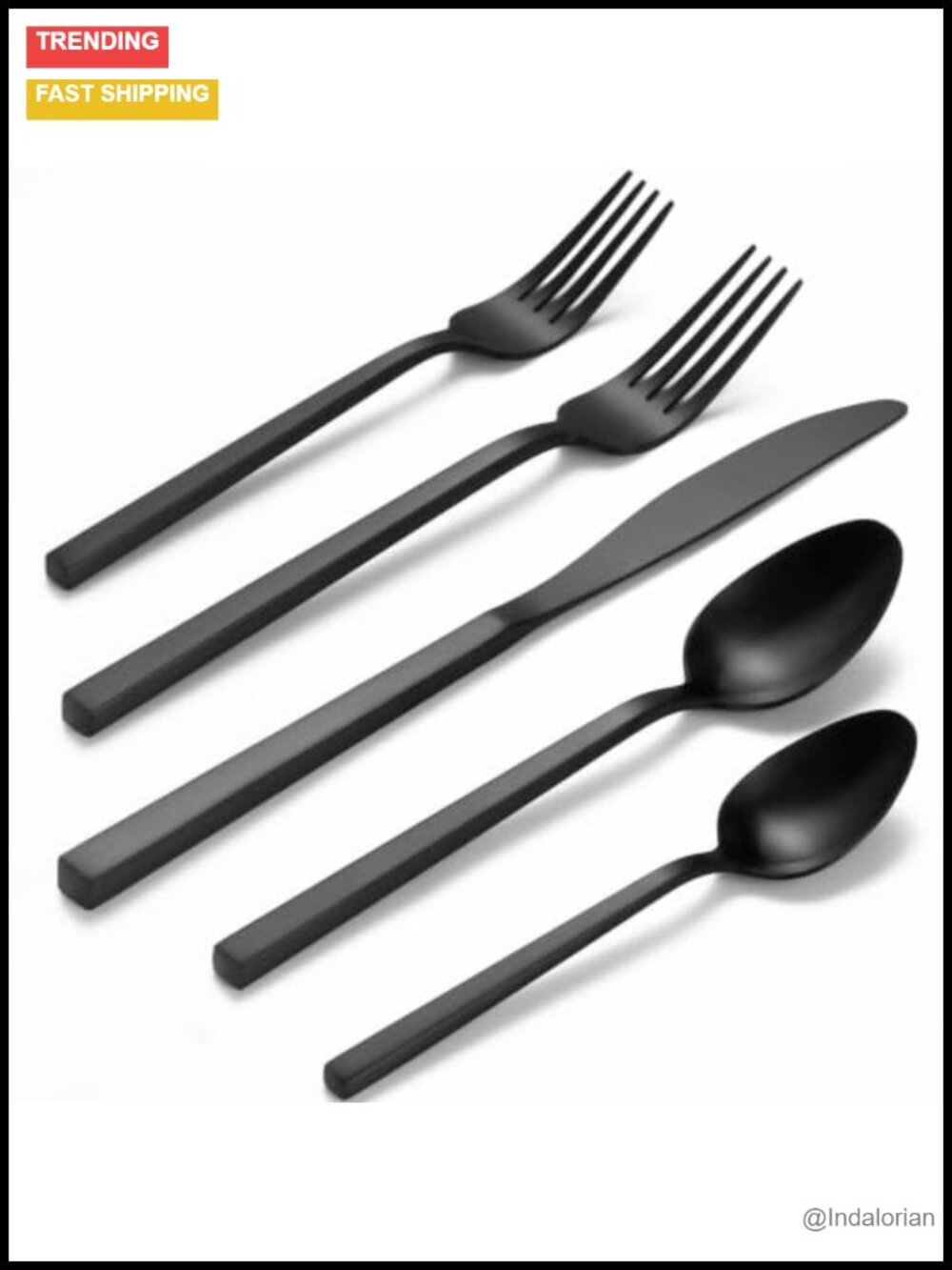 20-Piece Forged Stainless Steel Matte Flatware Set Service for 4